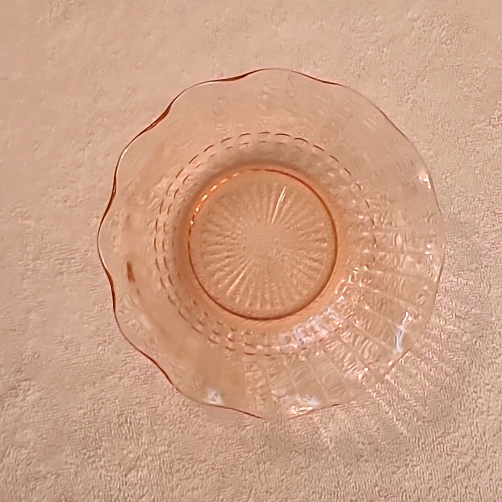 Vintage Pink Glass Bowl